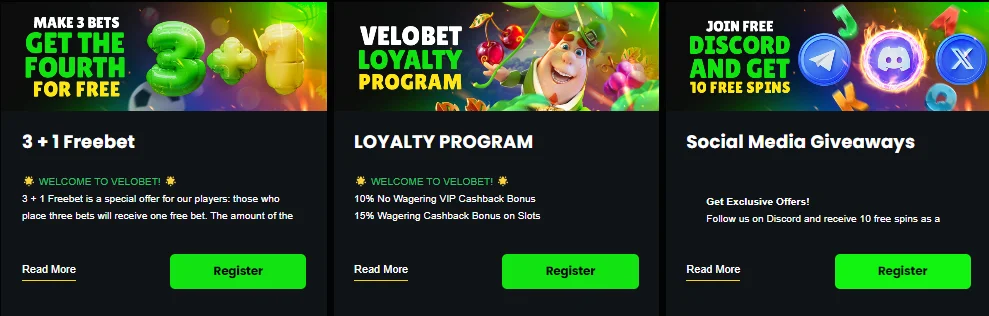 Velobet bonus 2