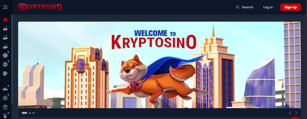 Kryptosino homepage