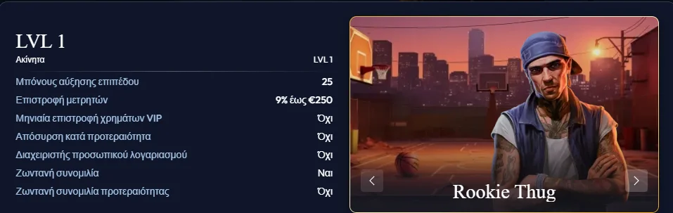 Gansta casino vip program level-1