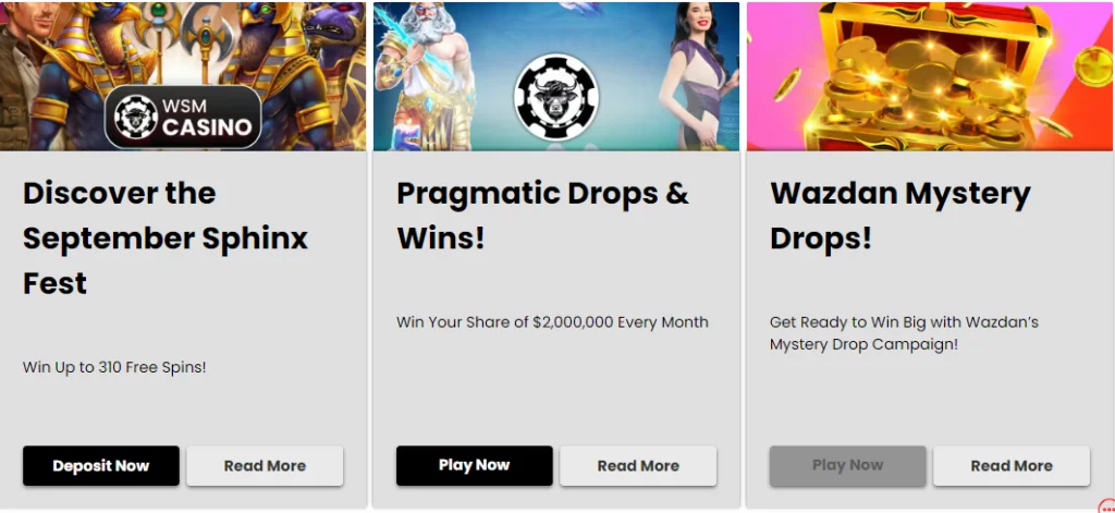 WSM casino offers
