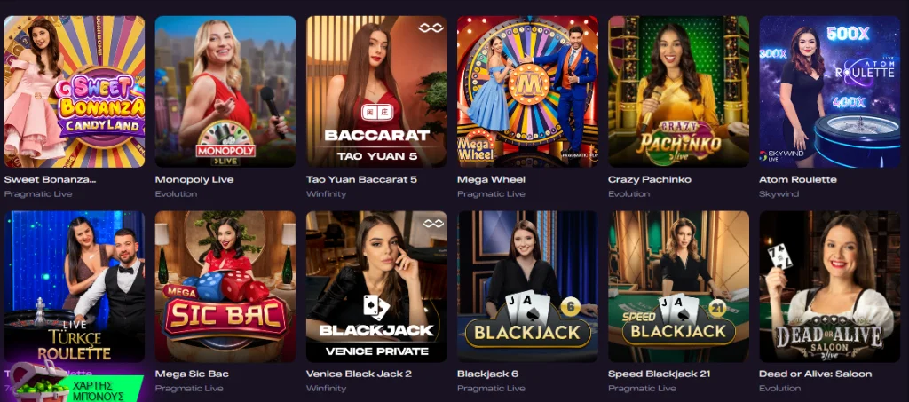 Glitchspin live casino